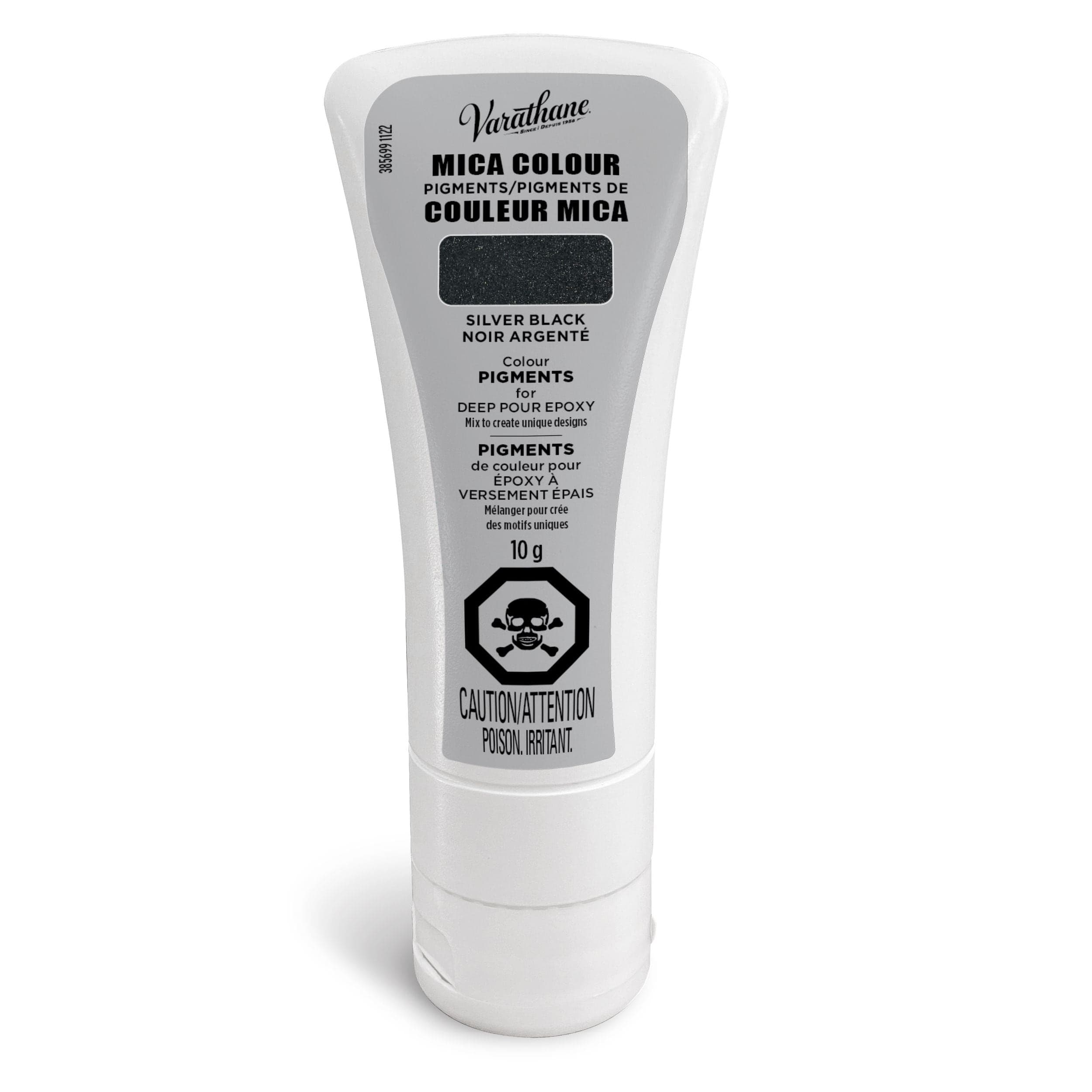 Varathane Mica Colour Pigment, For Deep Pour Epoxy, Silver Black, 10-g