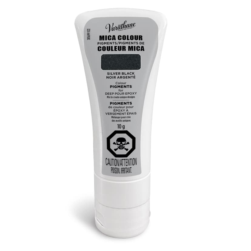 Varathane Mica Colour Pigment, For Deep Pour Epoxy, Silver Black, 10-g