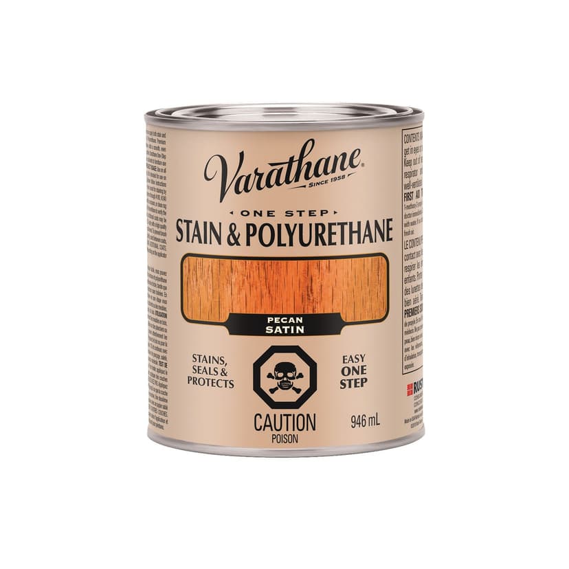 Varathane Stain & Polyurethane, Satin, Pecan, 946-mL