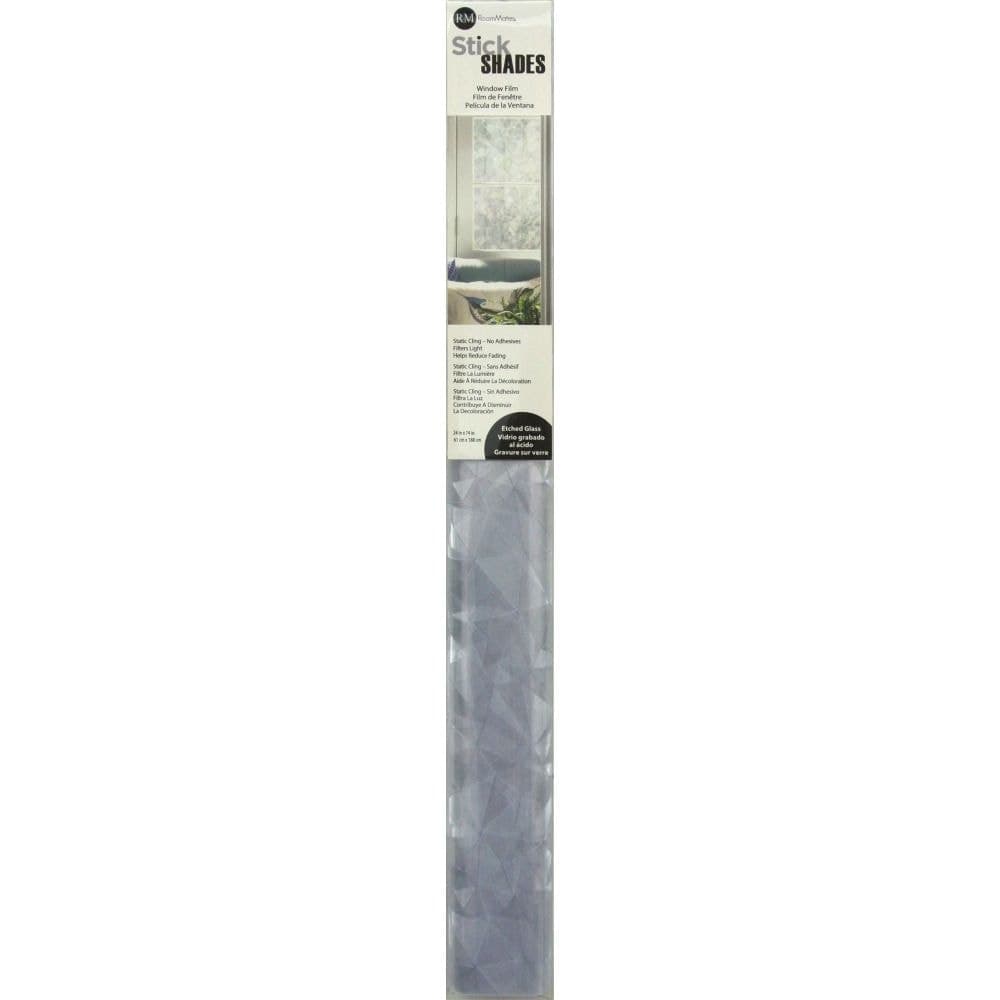 RoomMates Etched Privacy Window Film, Non-Adhesive, 24 x 74-in