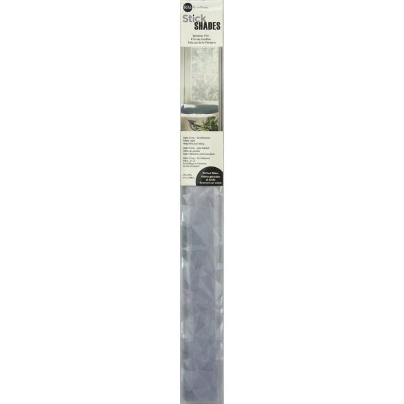 RoomMates Etched Privacy Window Film, Non-Adhesive, 24 x 74-in