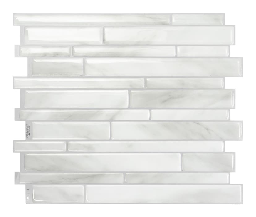 Smart Tiles Peel & Stick Self-Adhesive Kitchen & Bathroom Wall Tiles, Milano Massa