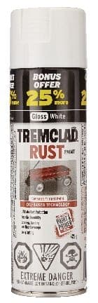 Tremclad® Oil-Based Rust Aerosol Spray Paint, 25% Bonus, Gloss White, 425-g