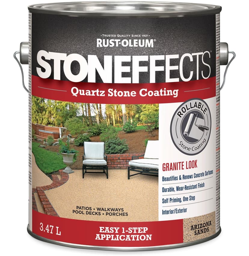 Rust-Oleum Stoneffects Decorative Quartz Stone & Concrete Coating Paint, Arizona Sands, 3.47-L