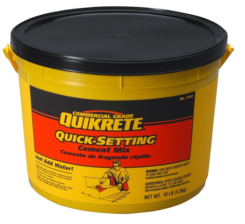 Quikrete Commercial Grade Quick-Setting Cement Mix, Repairs Vertical/Overhead Surfaces, 4.5-kg