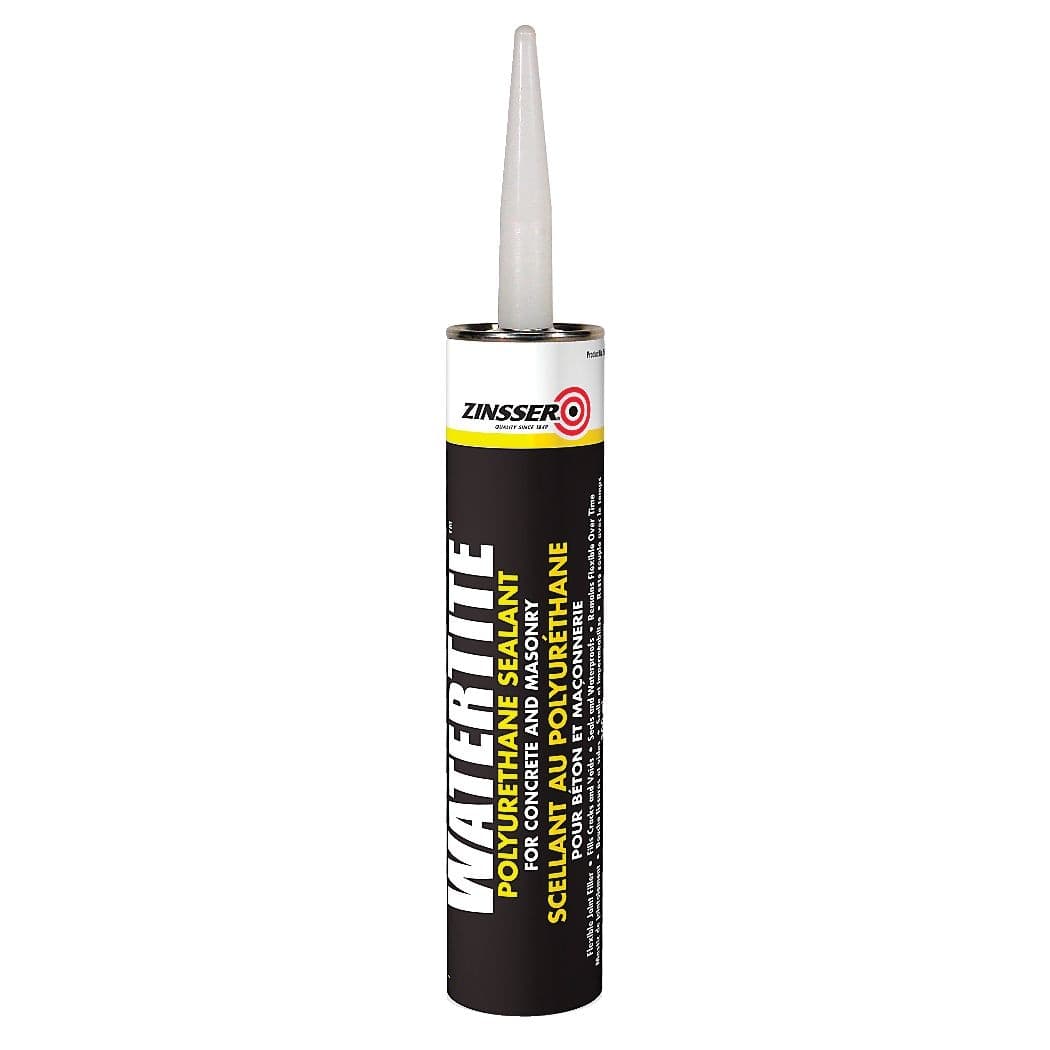 Zinsser WaterTite Polyurethane Sealant For Concrete & Masonry, Waterproof, Grey, 298-mL