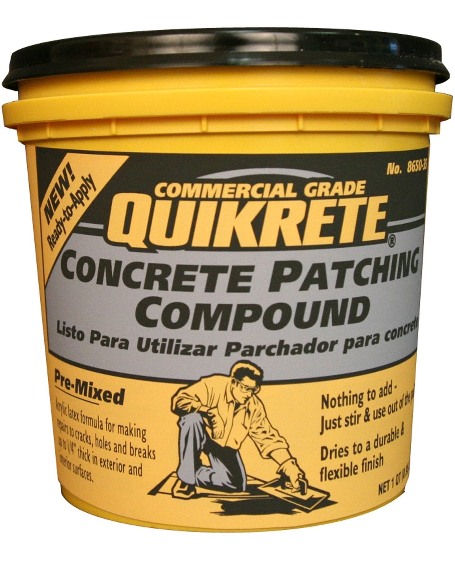 Quikrete Commercial Grade Pre-Mixed Concrete Patching & Masonry Repair Compound, 946-mL
