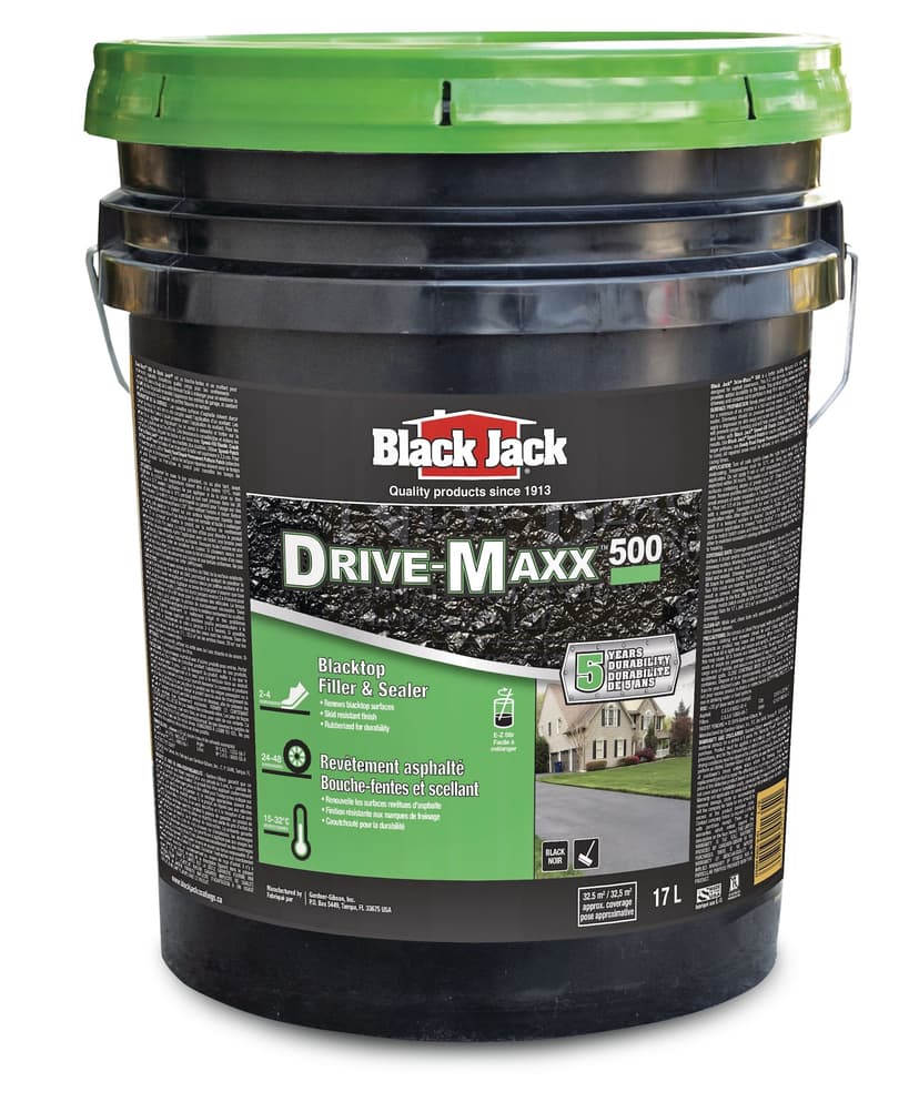Black Jack® Drive-Maxx™ 500 5-Year Asphalt Driveway Filler & Sealer, 32.5 sq. m Coverage, 17-L