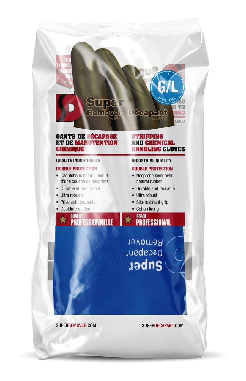 DS Super Industrial Chemical-Resistant Dual Layer Work Gloves, Medium, 1-Pair