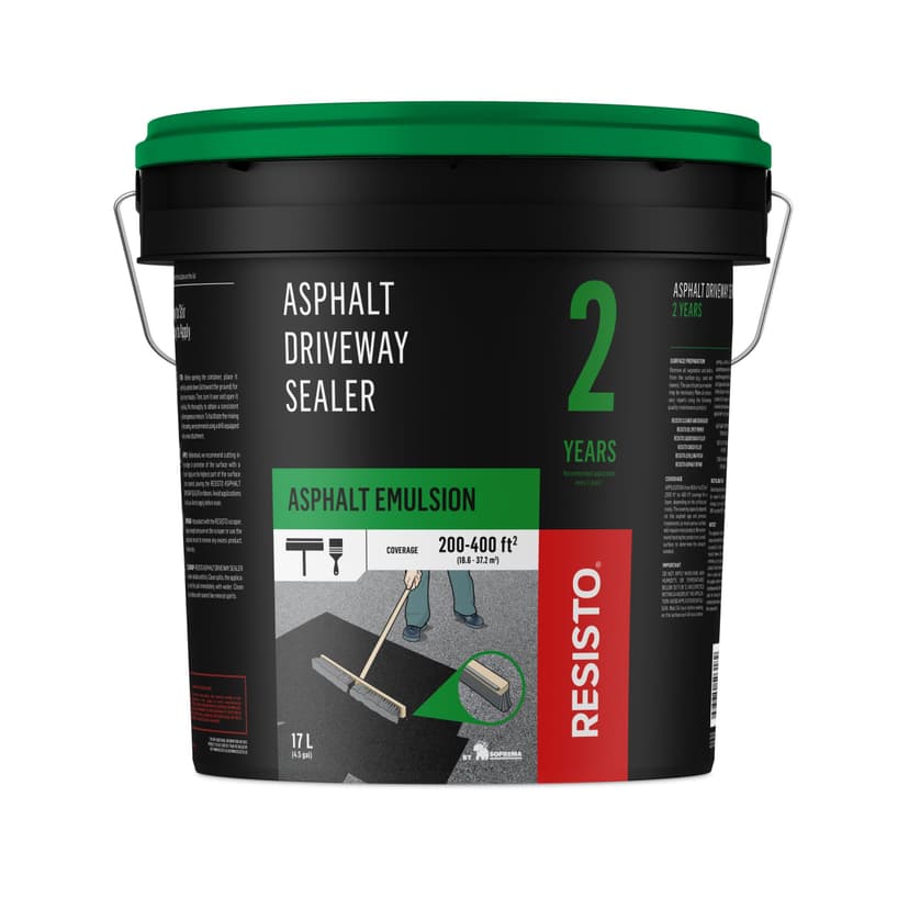 Resisto Asphalt Driveway Sealer, 2 Years, 17-L