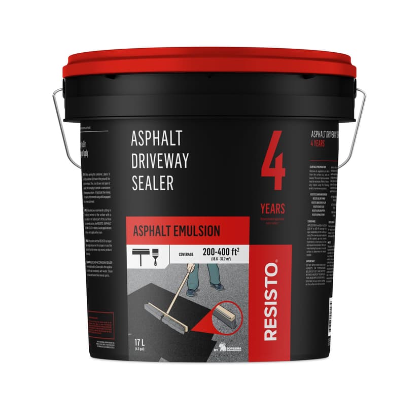Resisto Asphalt Driveway Sealer, 4 Years, 17-L
