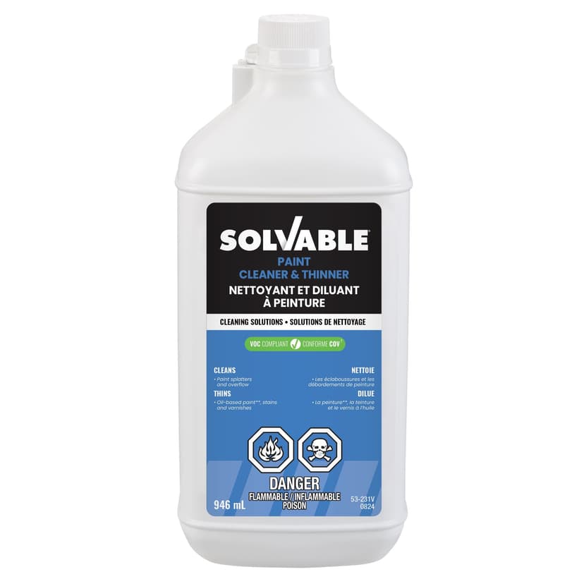 Solvable Paint Cleaner & Thinner, VOC Compliant, 946-mL