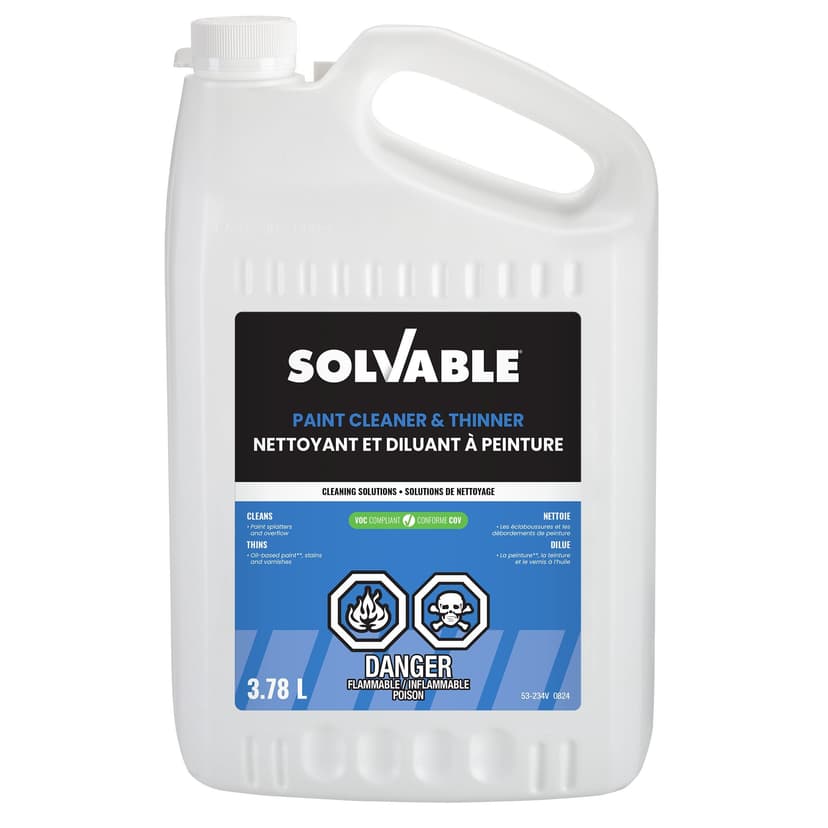 Solvable Pro Paint Cleaner & Thinner, VOC Compliant, 3.78-L