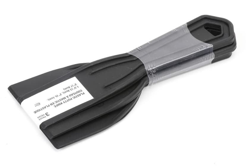 Multi-Purpose Plastic Spackling/Putty Knife, Wall and Paint Scraper Set, 3-pc