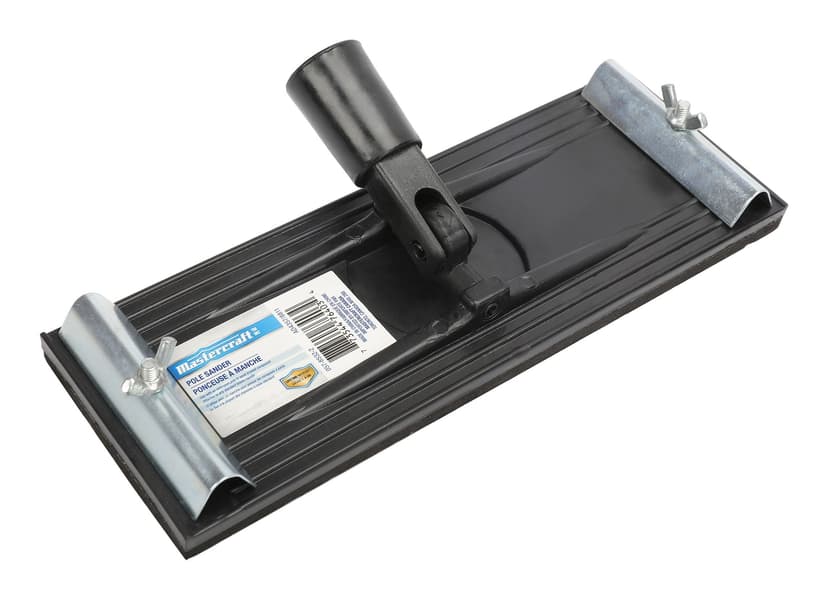 Mastercraft Heavy-Duty Pole Sander with Steel Sandpaper Mounting Clips For Drywall