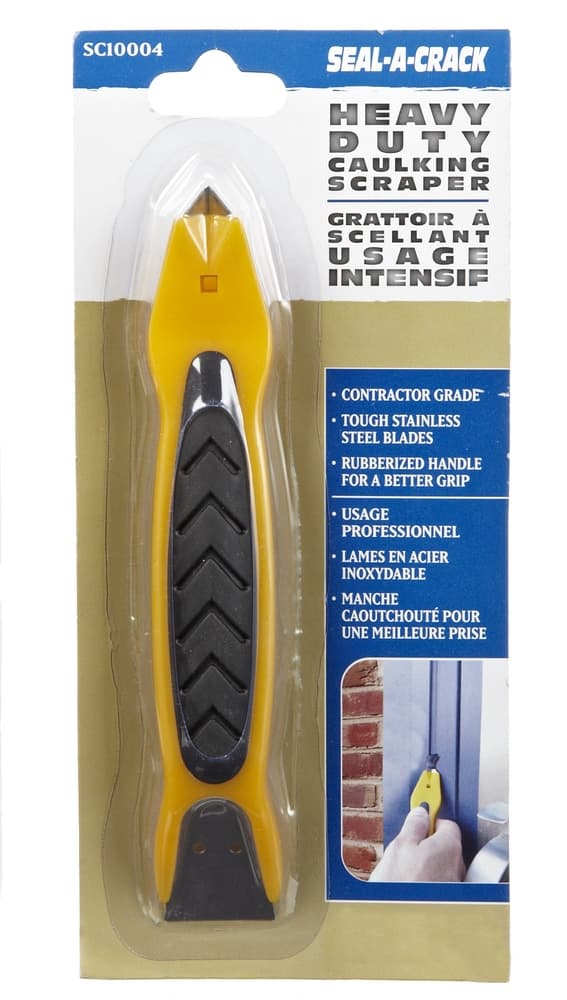 Seal-A-Crack Contractor Grade Heavy Duty Caulking Scraper Tool with Stainless Steel Blade