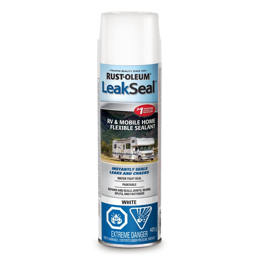 Rust-Oleum LeakSeal RV & Mobile Home, Waterproof Flexible Roof Coating, White, 405-g