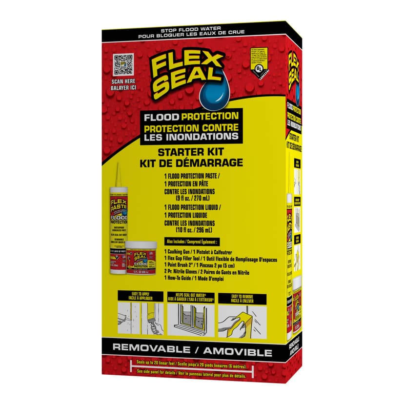 Flex Seal Flood Protection Starter Kit, Waterproof Flood Protection, 9-oz