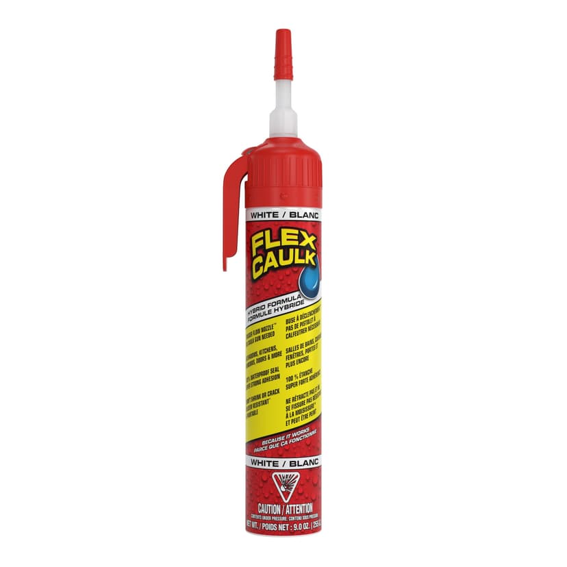 Flex Seal Caulk Hybrid Sealant, White, 266-mL
