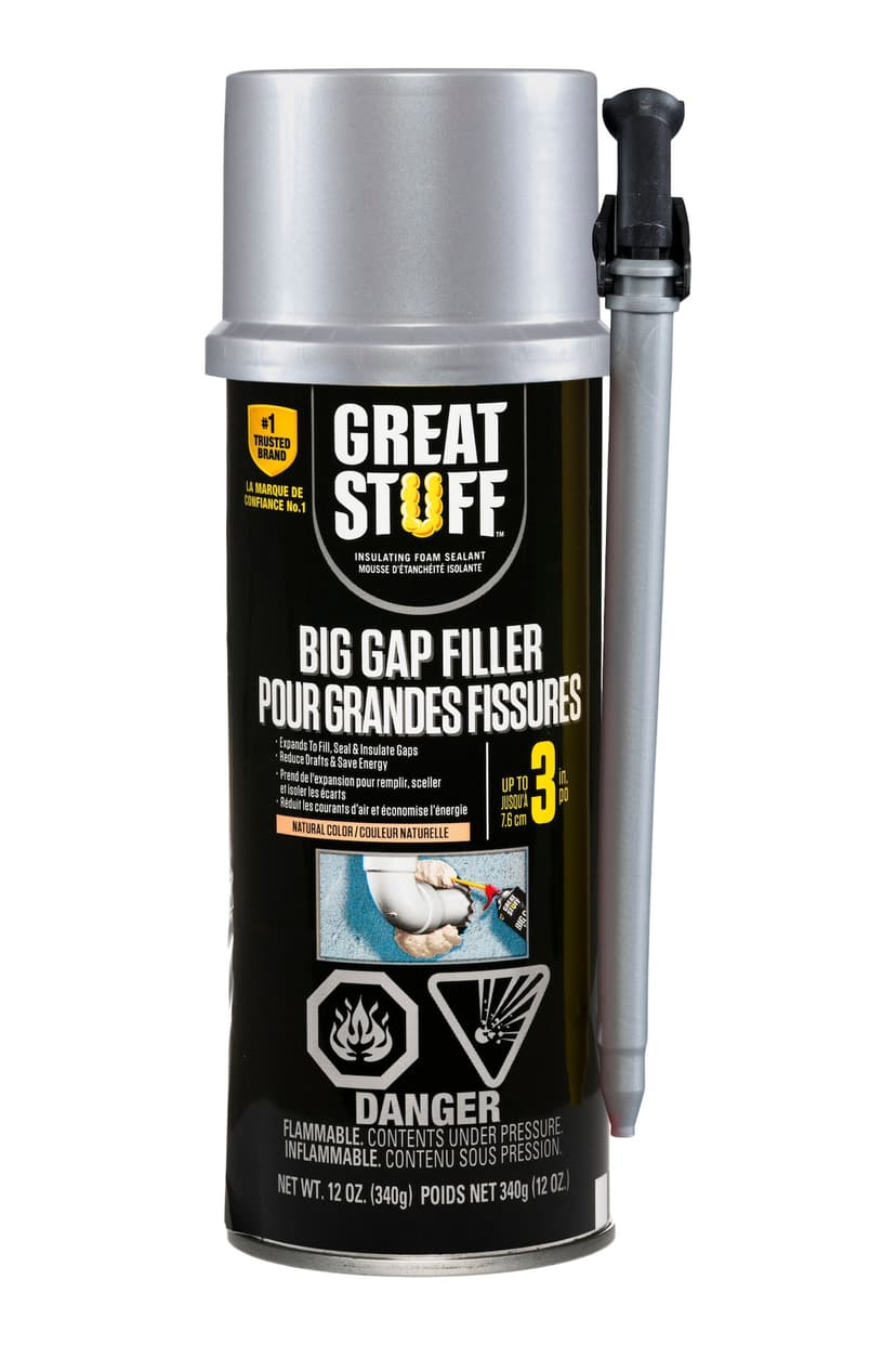 Great Stuff Big Gap Filler Insulating Foam Sealant with Smart Dispenser, Indoor/Outdoor Use, 12-oz