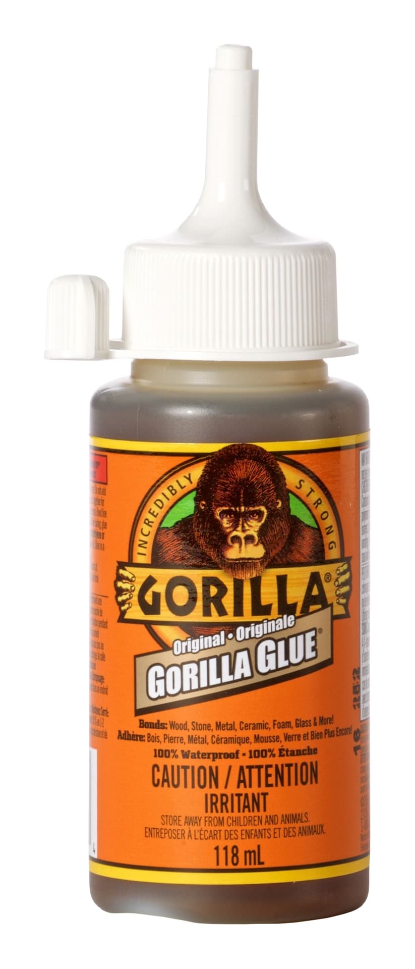 Gorilla Glue Original Multi-Purpose Indoor/Outdoor Waterproof Super Glue Adhesive, 4-oz
