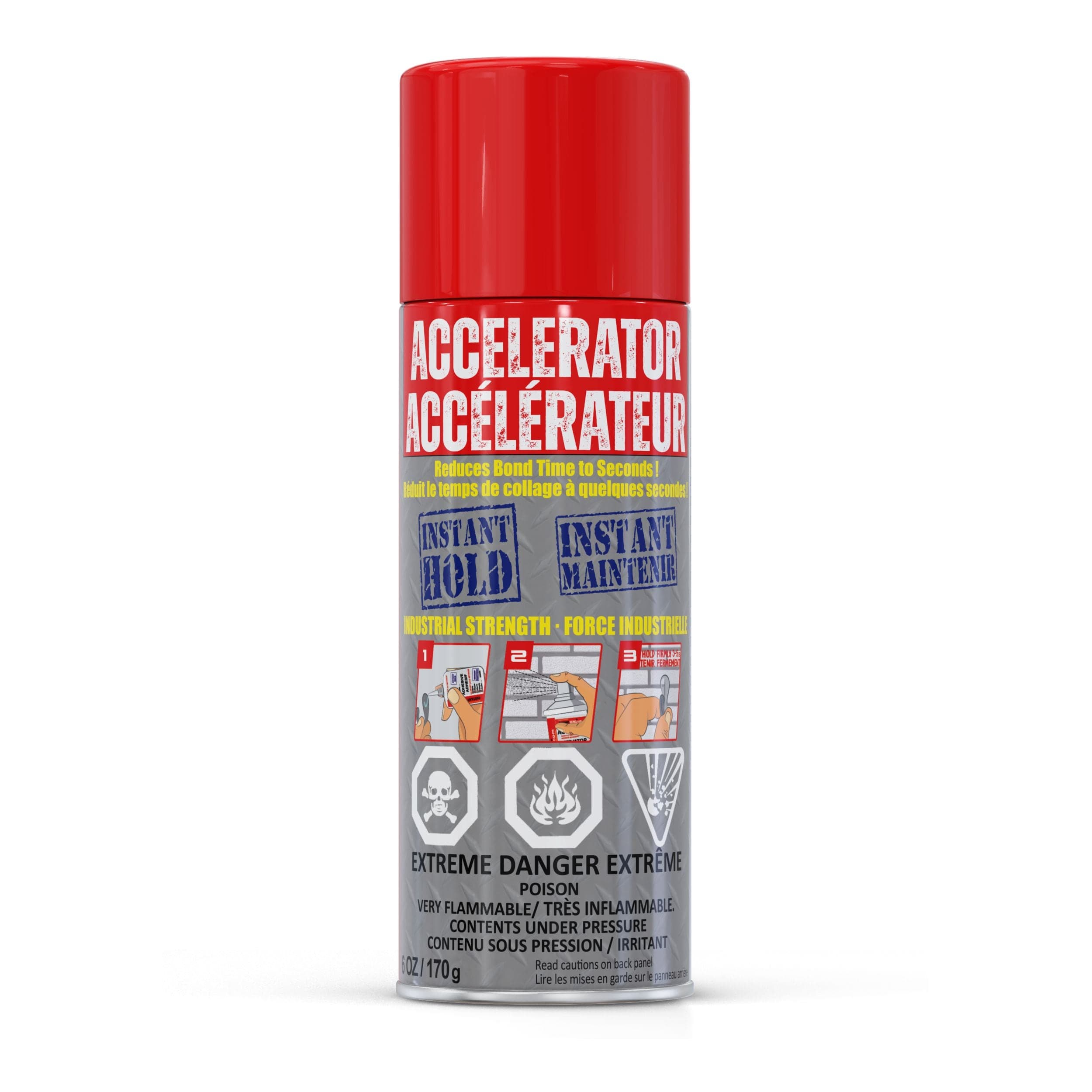 InstantBond Multi-Purpose Super Glue with Activator Spray, 100 mL Adhesive and 330 mL Activator Spray
