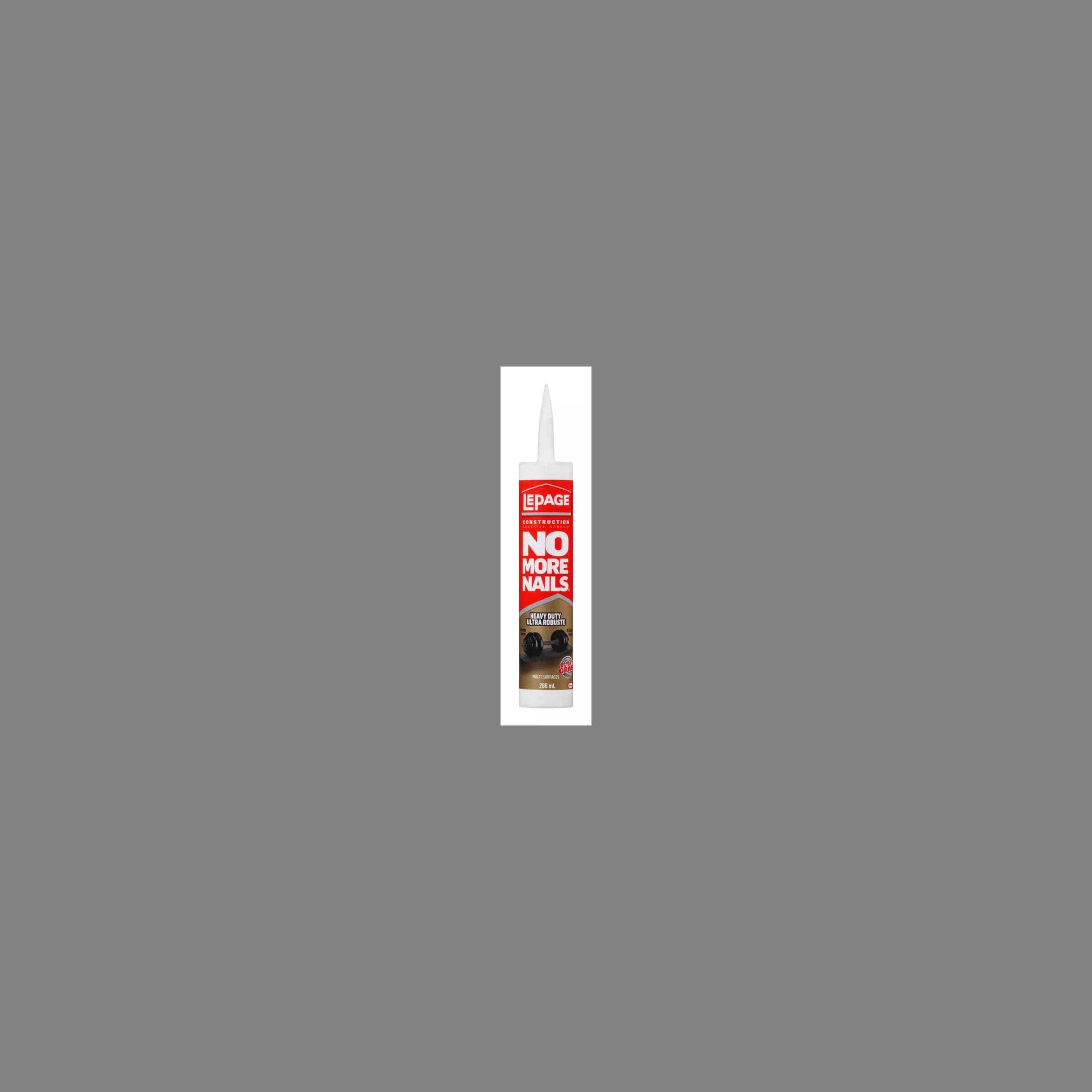 LePage No More Nails Heavy Duty All-Purpose Construction Adhesive Glue, Clear, 266-mL