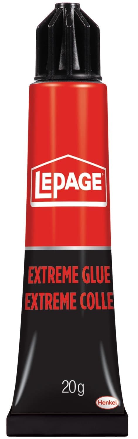 LePage Extreme Glue Multi-Purpose Non-Drip Gel Adhesive, UV & Water-Resistant, Clear, 20-g