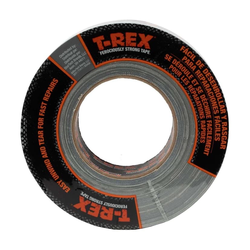 T-Rex Ferociously Strong Tape, Multi-Purpose Utility Duct Tape, Grey, 48-mm x 27.34-m (1.88-in x 30-yd)