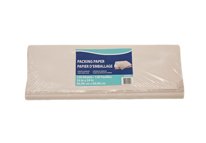 Recycled Newsprint Packing Paper Sheets For Moving/Shipping/Box Fill, 24 x 24-in, 120-pk