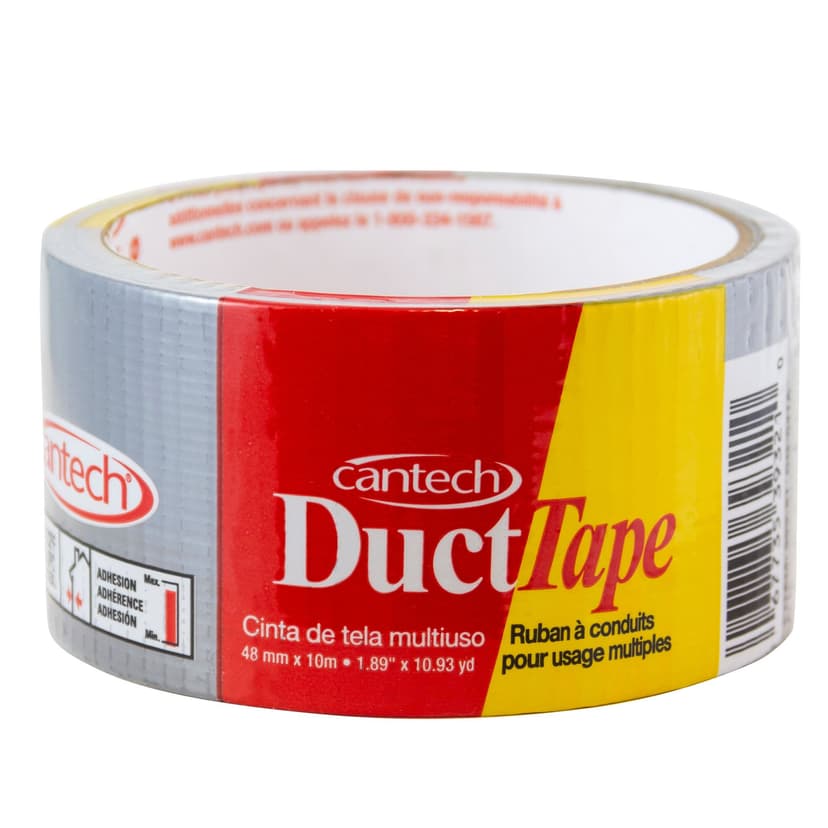 Cantech 39300 Duct Tape, Grey, 48-mm x 10-m
