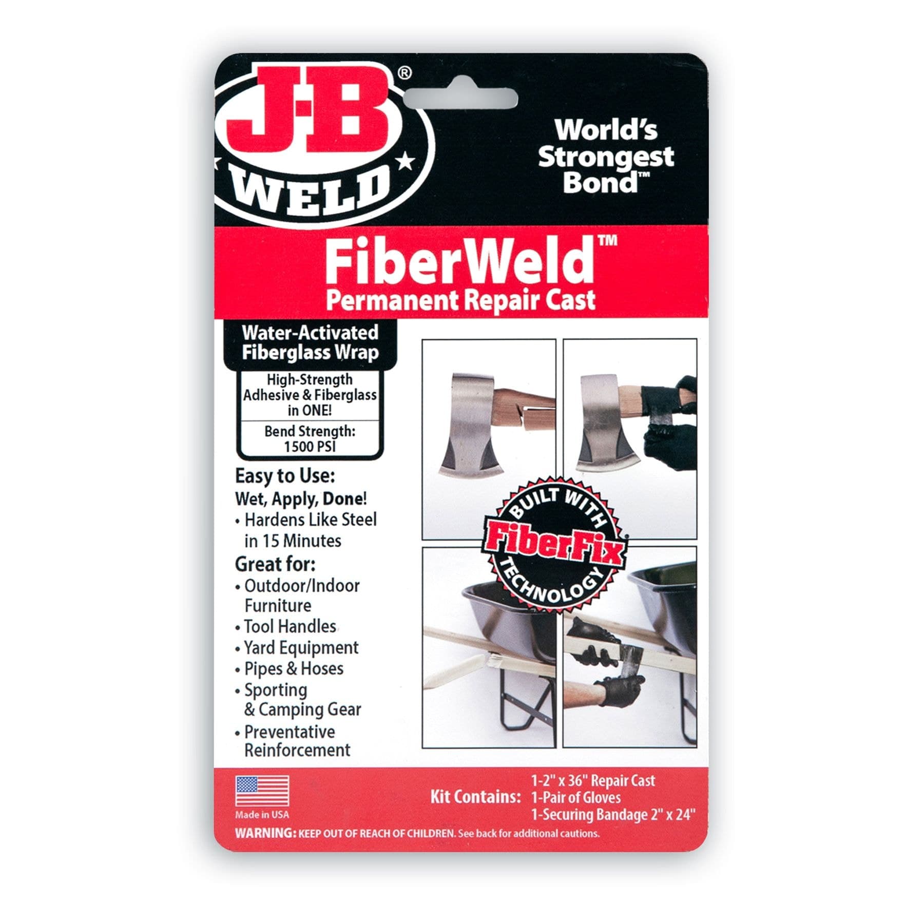 J-B Weld FiberWeld Clear, 48-mm x 8.2-m Water-Activated Fiberglass Wrap & Adhesive,