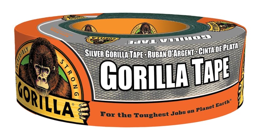 Gorilla Utility Duct Tape, Indoor/Outdoor Weather-Resistant Adhesive, Silver, 1.88-in x 30-yd