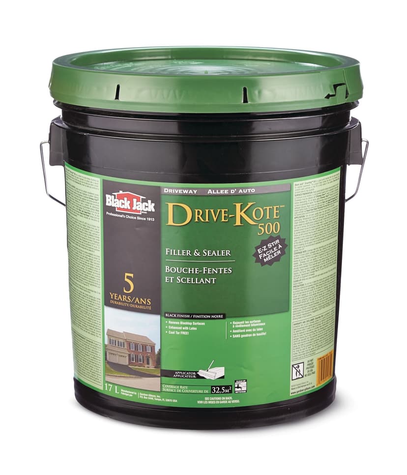 Black Jack Drive-Kote 500 5-Year Asphalt Driveway Filler & Sealer, 32.5 sq. m Coverage, 17-L