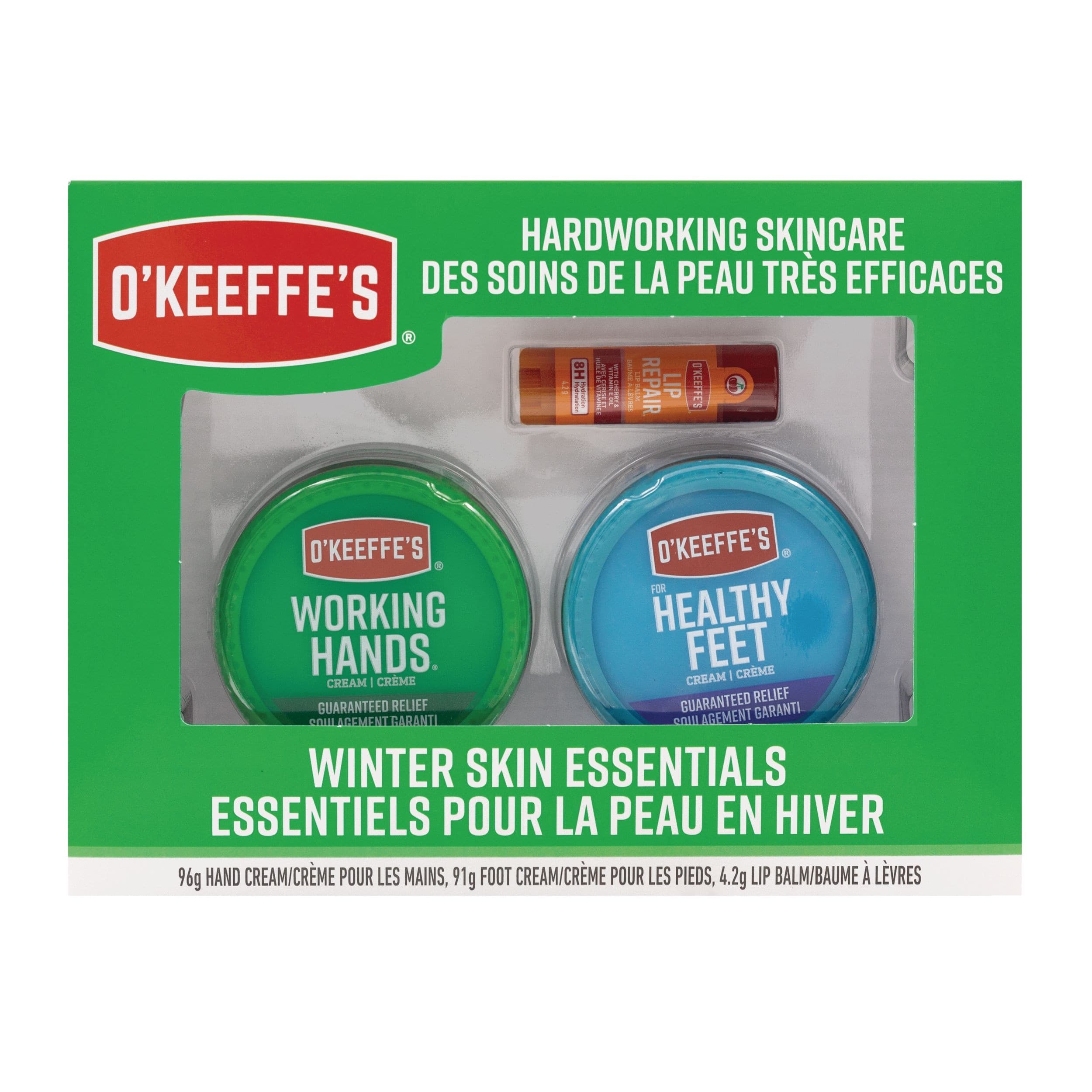 O'Keeffe's Hardworking Winter Skincare Essentials Holiday Gift Set, 3-pc