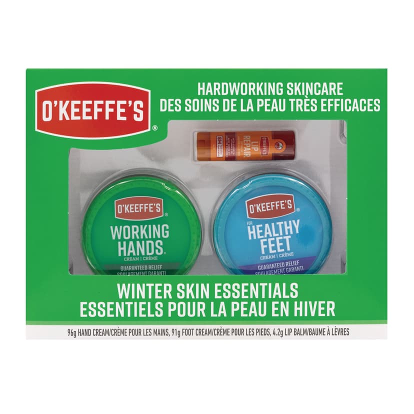 O'Keeffe's Hardworking Winter Skincare Essentials Holiday Gift Set, 3-pc