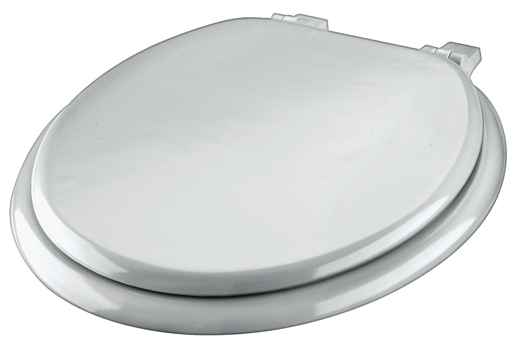 Danze Round White Toilet Seat, Wood