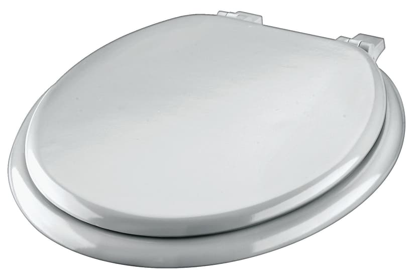 Danze Round White Toilet Seat, Wood