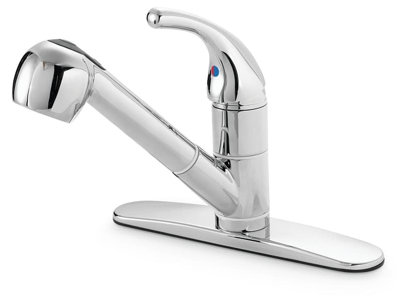 Danze Plymouth Single Handle Pull Out Kitchen Faucet, Chrome