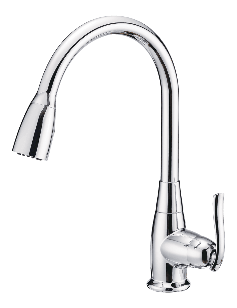 Danze Terrazo Single Handle Pull Down Kitchen Faucet, Chrome