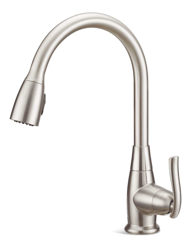 Danze Terrazo Single Handle Pull Down Kitchen Faucet, Stainless Steel
