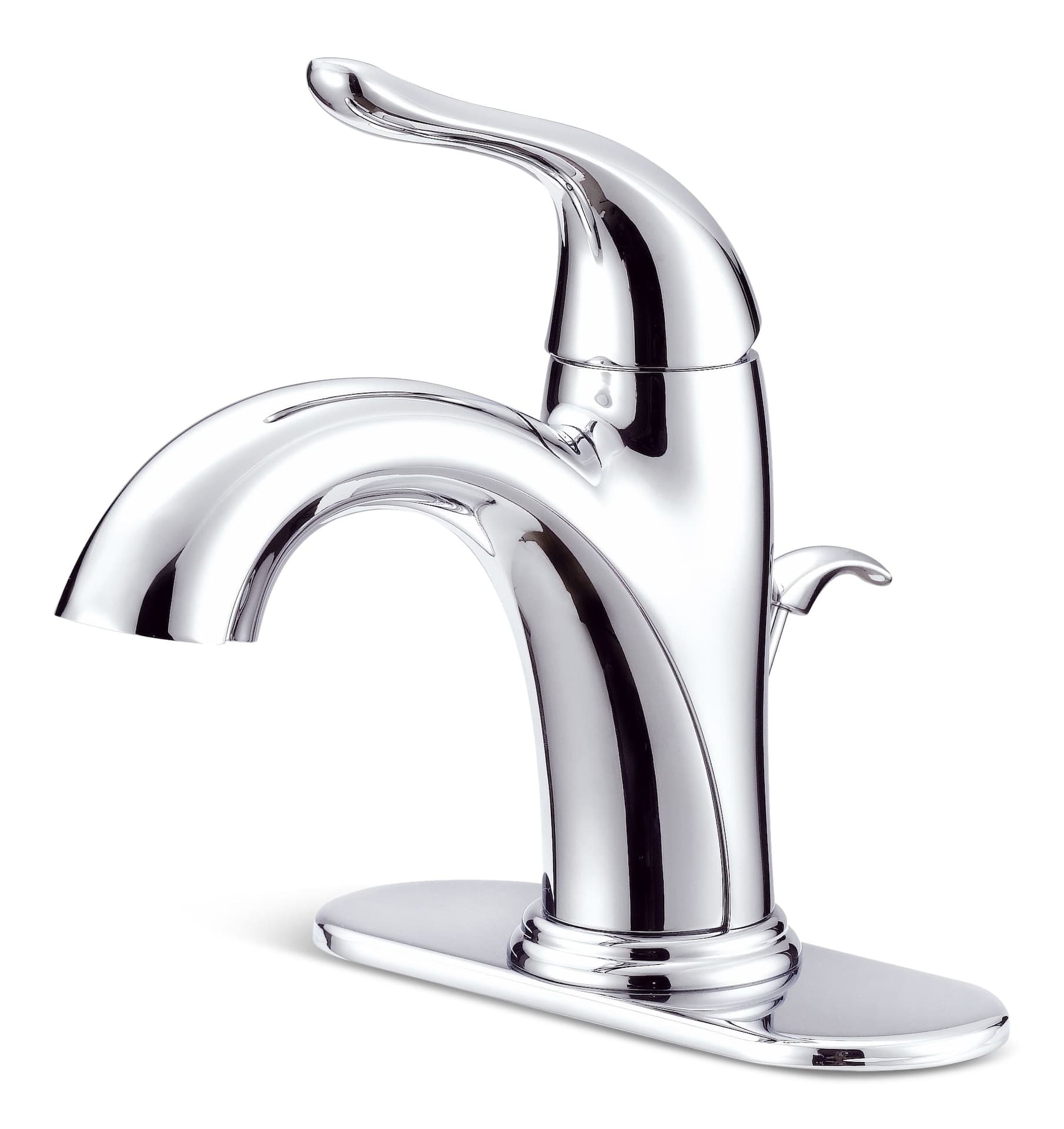 Danze Mystic Single Handle Single Hole 4-in Centerset Bathroom Sink Faucet with Pop-Up Drain, Chrome