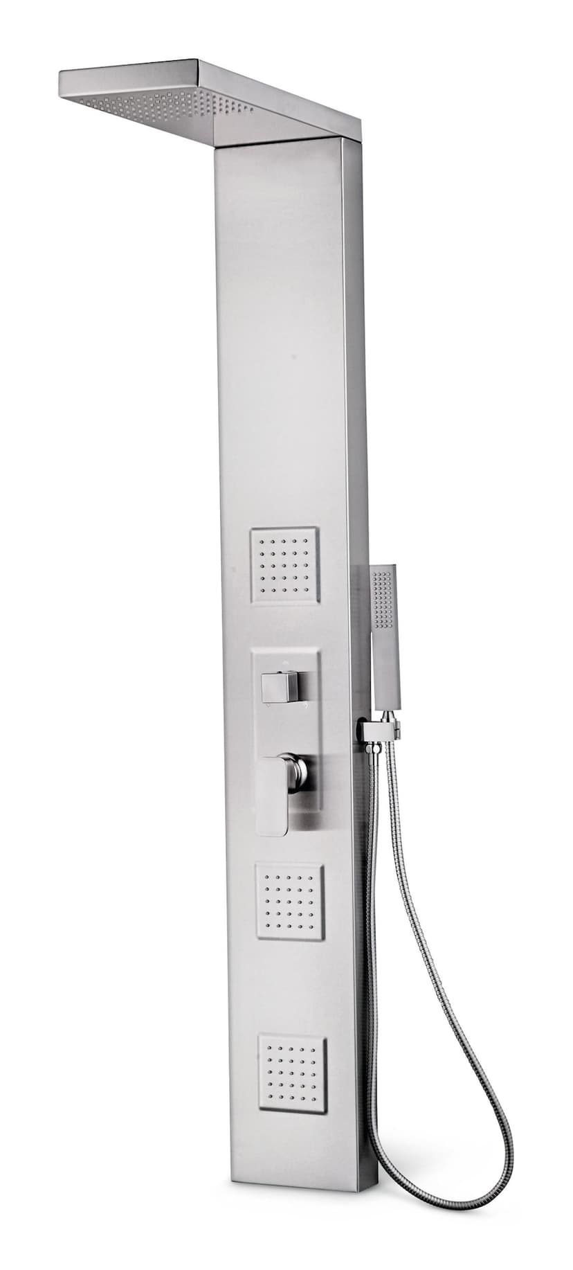 Danze 3-in-1 Stainless Steel Shower Panel System with Rain Shower, Body & Handheld Sprayer, Brushed Nickel