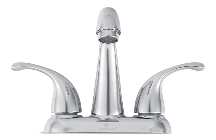 Peerless® Double Handle Rigid Spout 4-in Centreset Bathroom Sink Faucet with Pop-Up Drain, Chrome