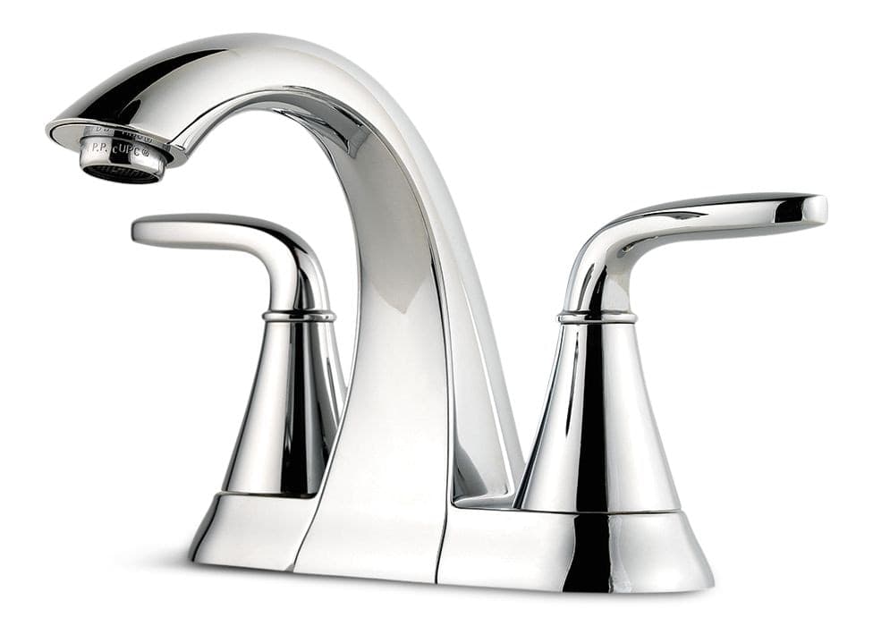 Pfister Pasadena Double Handle 4-in Centreset Bathroom Sink Faucet, WaterSense® Certified, Chrome