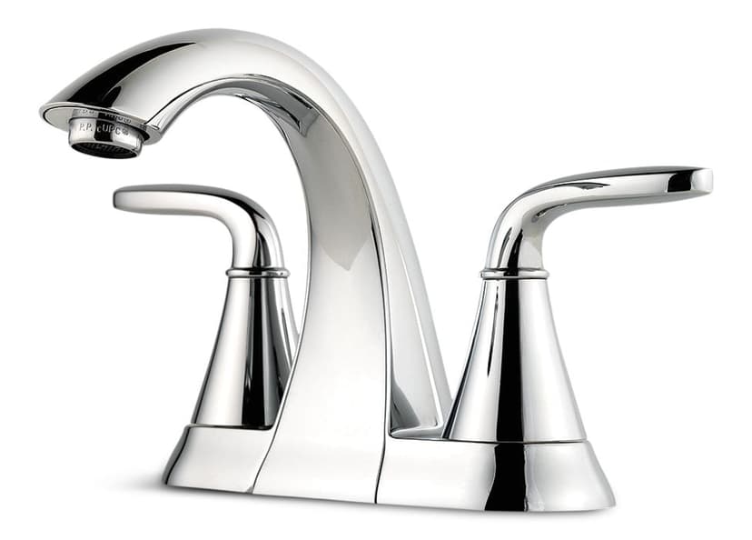 Pfister Pasadena Double Handle 4-in Centreset Bathroom Sink Faucet, WaterSense® Certified, Chrome