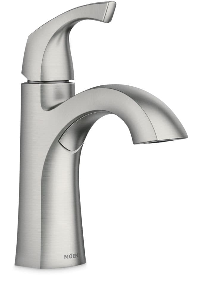 Moen Lindor Single Handle Bathroom Faucet, Spot Resist™ Brushed Nickel