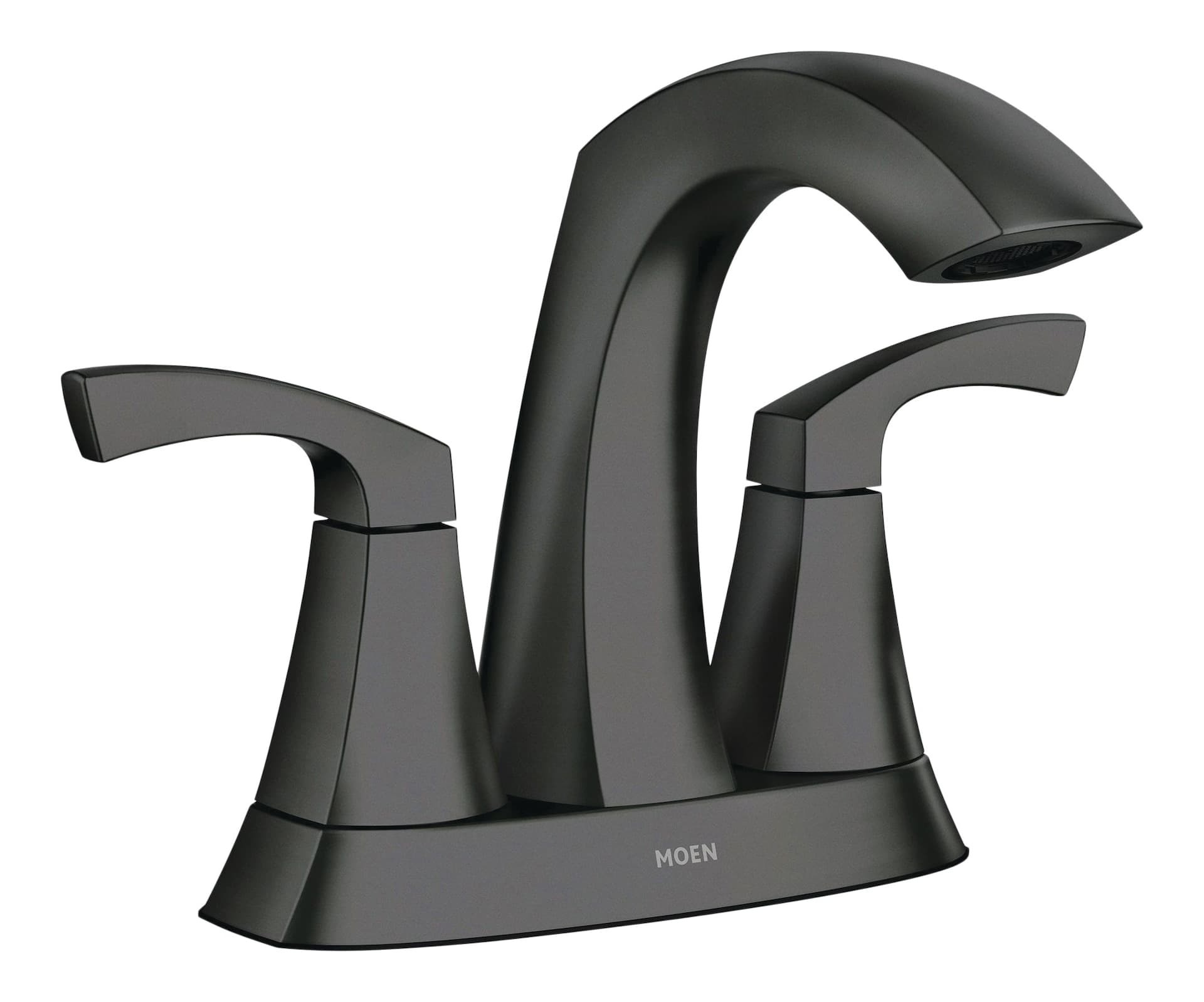 Moen Lindor Double Handle Bathroom Faucet, Meets EPA WaterSense® Criteria, Matte Black