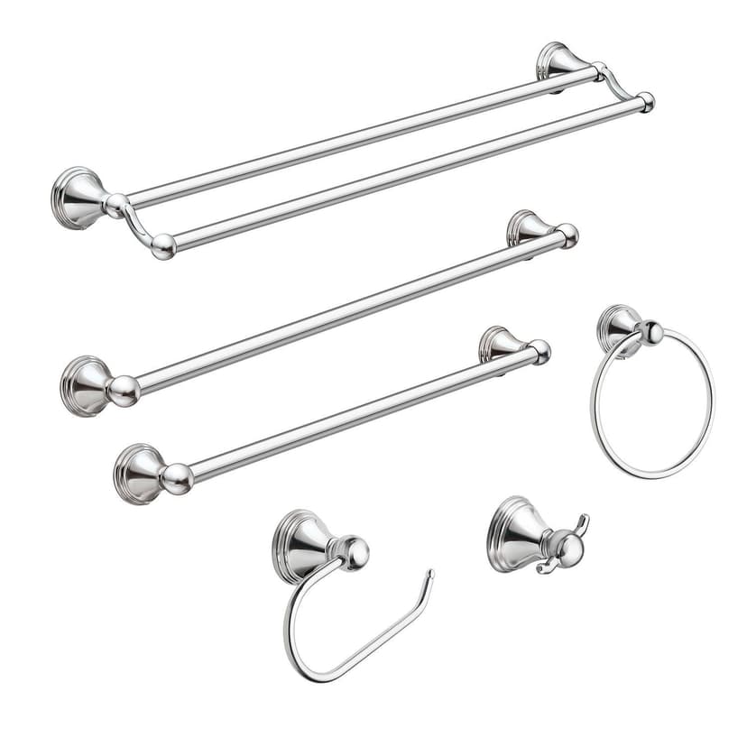 Moen Preston Double Towel Bar, Polished Chrome, 24-in