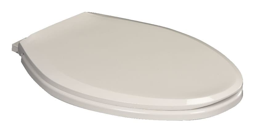 For Living Elongated Toilet Seat, Slow Close, Plastic, White